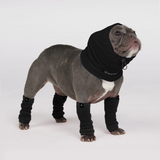 Mangas Elásticas para Calentadores de Piernas de Forro Polar - Negro