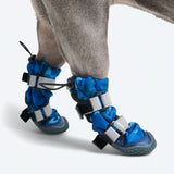 Botas de agua para perro, Zapatos impermeables para perro - Camuflaje Azul