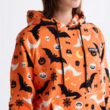 Halloween Orange Hoodie||size:S,M