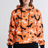 Halloween Orange Hoodie||size:S,M