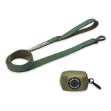 Set de Correa y Porta Bolsas para Excrementos - Verde militar