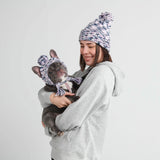 Gorro Beanie Knit Pom Pom Dog - Rosa Gris Azul Marino