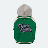 Chaqueta universitaria para perros - Verde
