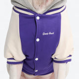 Chaqueta universitaria para perros - Púrpura