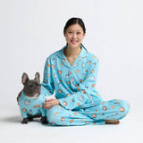 Camiseta de pijama para humanos - Desayuno - Azul