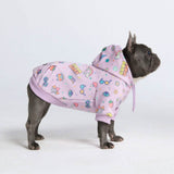 Sudadera con capucha para perro Good Vibes - Púrpura