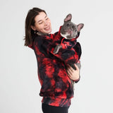 Sudadera de Terciopelo para Humanos - Rojo y Negro