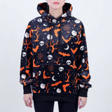 Sudadera con capucha de Halloween con forma de humano - Negro