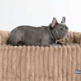 Cama de Lujo con Funda Protectora para Sofá - Marrón