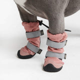 Botas para perros resistentes al agua con estructura flexible - Rosa