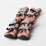 Botas para perros resistentes al agua con estructura flexible - Rosa