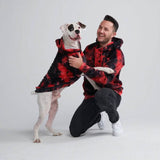 Sudadera de Terciopelo para Humanos - Rojo y Negro