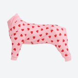 Pijama para Perros - Corazones Rosas