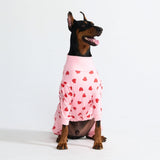 Pijama para Perros - Corazones Rosas