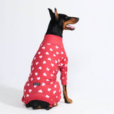 Pijama para Perros - Corazones Rojos