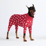 Pijama para Perros - Corazones Rojos