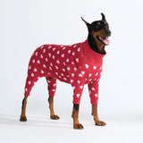 Pijama para Perros - Corazones Rojos