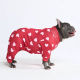 Pijama para Perros - Corazones Rojos