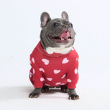 Pijama para Perros - Corazones Rojos