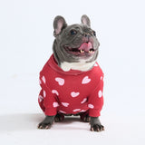 Pijama para Perros - Corazones Rojos