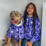 Sudadera con capucha para perro de Halloween - Morado