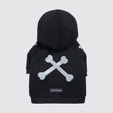 Sudadera con capucha para perro "WOOF" - Negra y reflectante