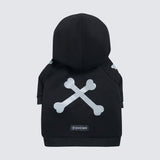 Sudadera con capucha para perro "WOOF" - Negra y reflectante