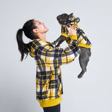 Sudadera a Cuadros para Humanos - Cuadros amarillos