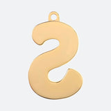 Etiqueta de joyería con letra inicial - S