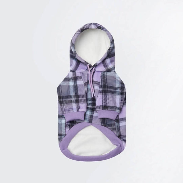 Sudadera a Cuadros para Perros - Cuadros morados