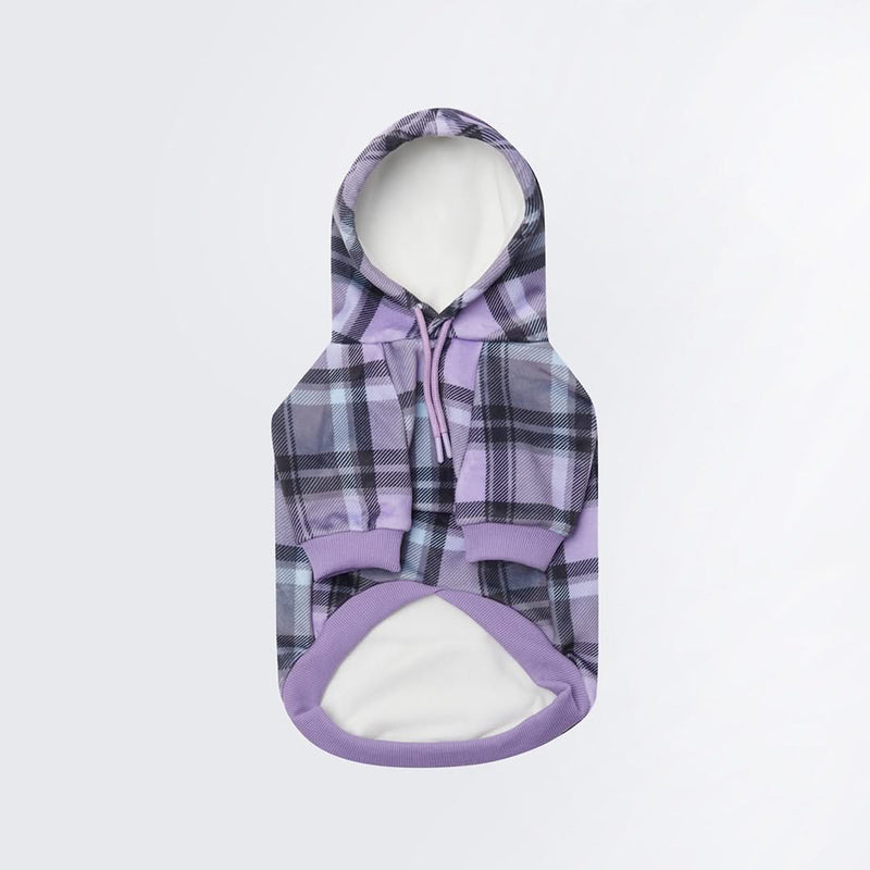 Sudadera a Cuadros para Perros - Cuadros morados