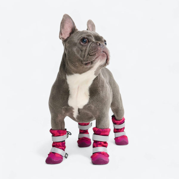 Botas para perros Flex Shell resistentes al agua - Camuflaje Fucsia