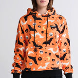 Sudadera con capucha de Halloween con forma de humano - Naranja