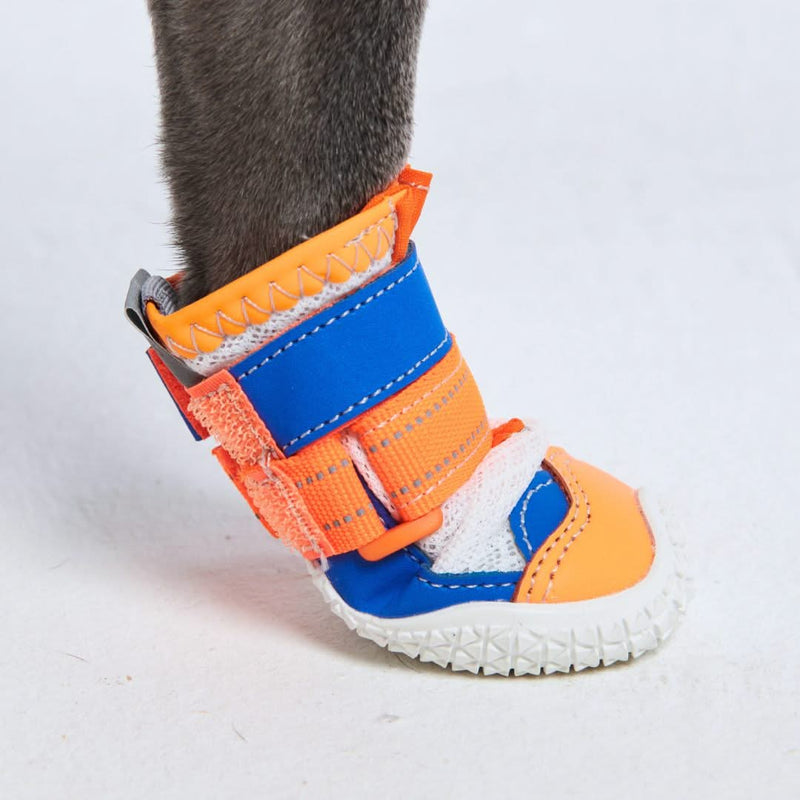 Zapatos para perros Hot Pavement Pawtector - Naranja Azul