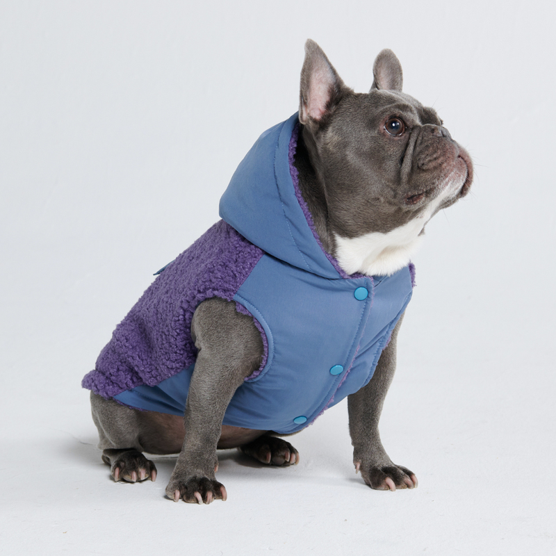 Chaqueta reversible - Morado y azul