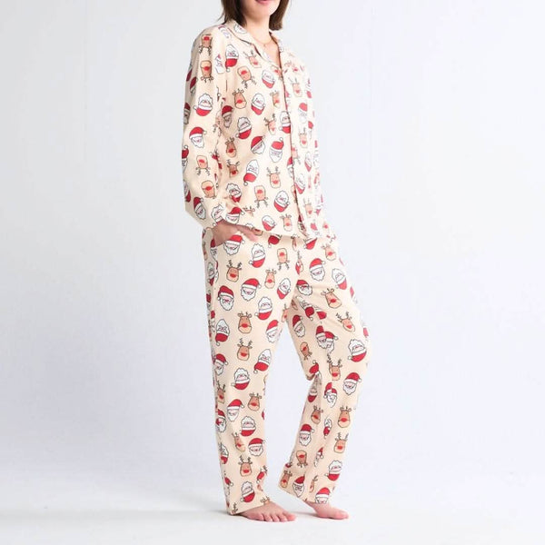 Pantalón de pijama navideño - Santa y Rodolfo