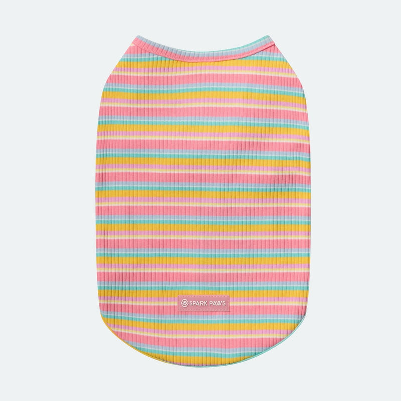 Camiseta a rayas - Rosa Amarillo