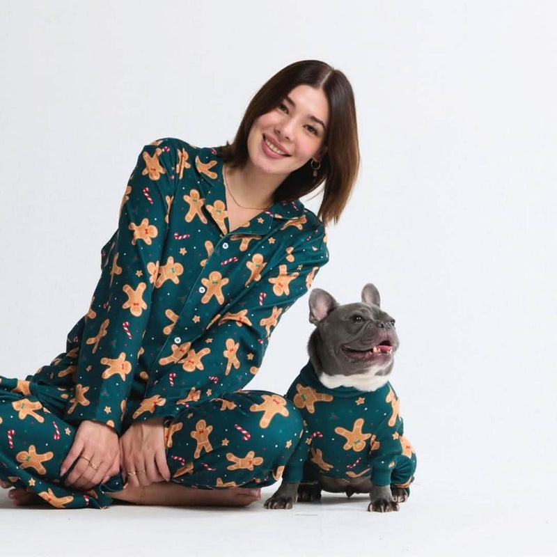 Pijama de Navidad para perro - Hombre de jengibre