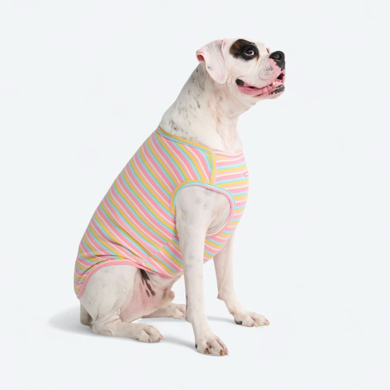 Camiseta a rayas - Rosa Amarillo