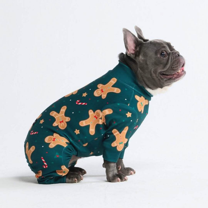 Pijama de Navidad para perro - Hombre de jengibre