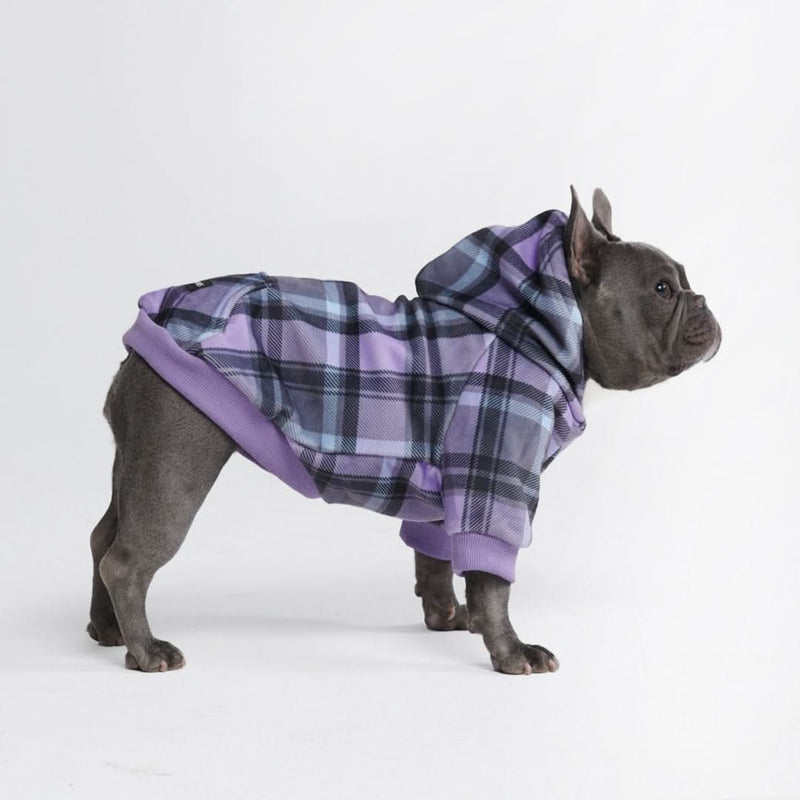 Sudadera a Cuadros para Perros - Cuadros morados