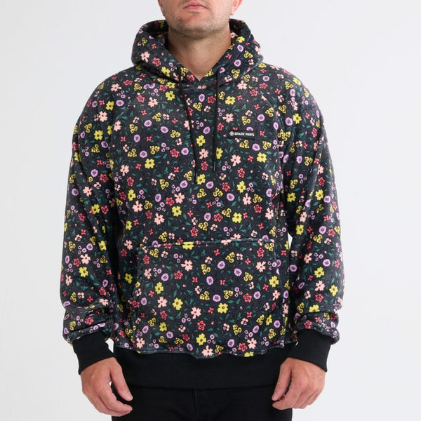 Sudadera Vintage Flower para Humano - Negro