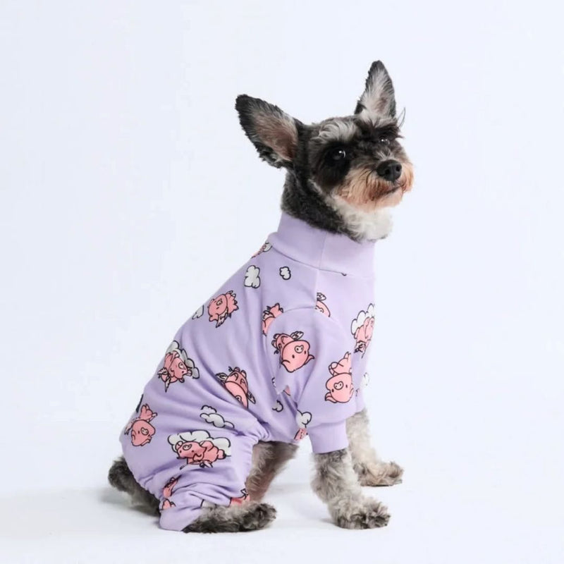 Camiseta de pijama para humanos - When Pigs Fly - Púrpura