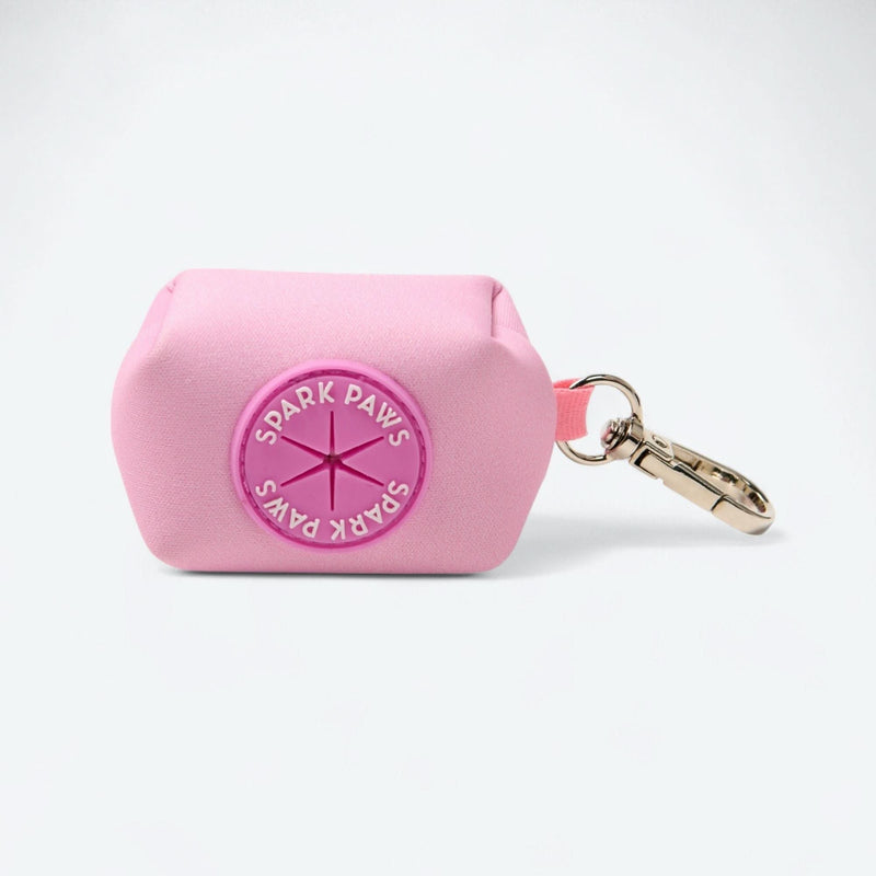 Set de correa y portabolsas para excrementos - Rosa