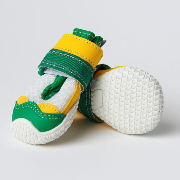 Zapatos para perros Hot Pavement Pawtector - Verde Amarillo