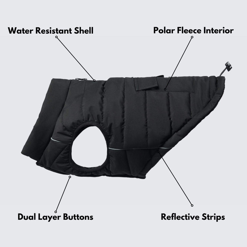 Chaqueta impermeable WarmShield™ - Negro