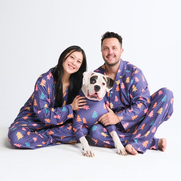 Pantalón del pijama humano - Árboles de Bastón de Caramelo