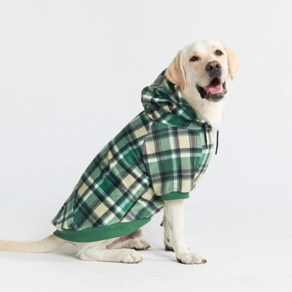 Sudadera a Cuadros para Perros - Cuadros verdes