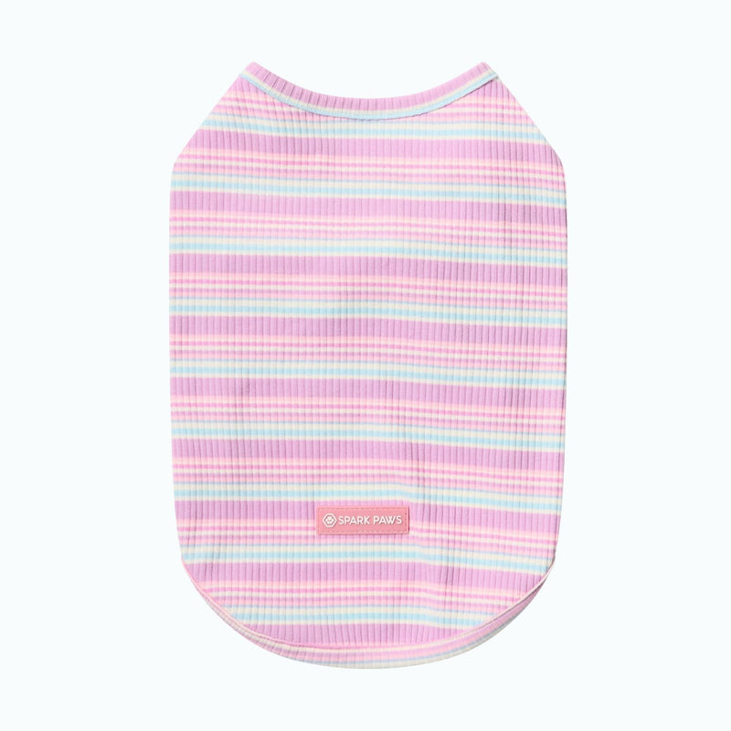 Camiseta a rayas - Púrpura Azul