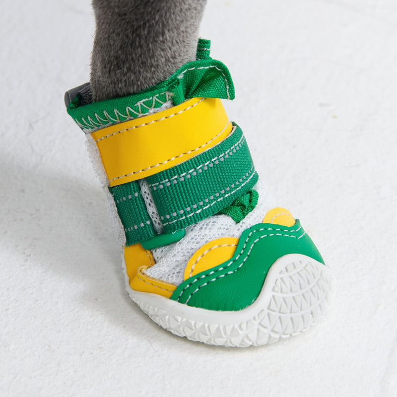Zapatos para perros Hot Pavement Pawtector - Verde Amarillo